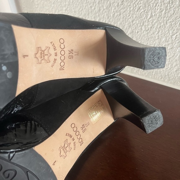 Brighton Patent Leather Rococo Mule 3" Sz 9.5 - Picture 8 of 9